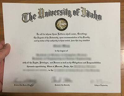 University of Idaho fake diploma
