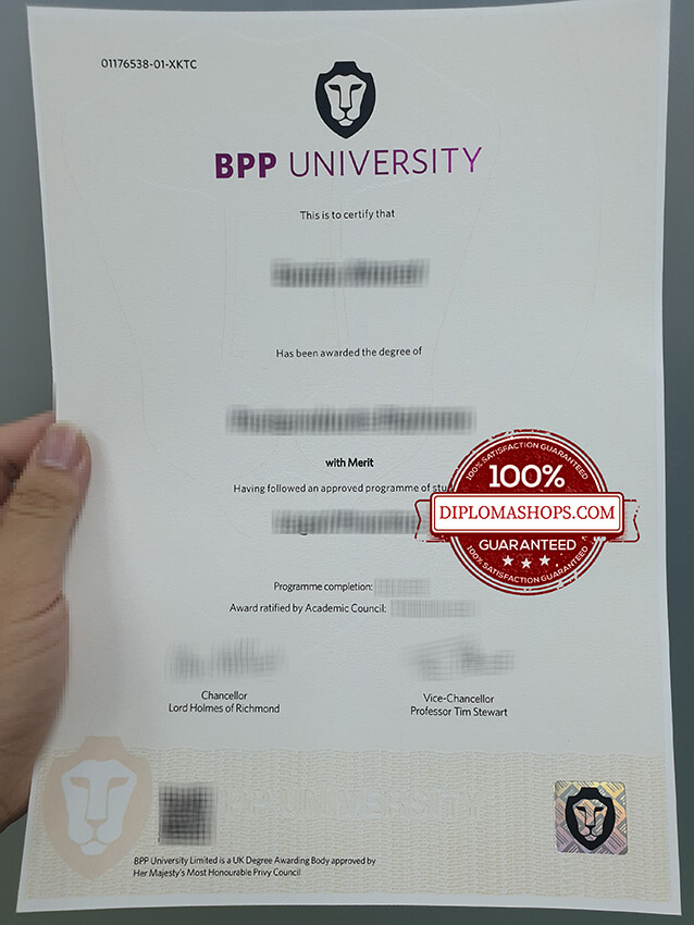 BPP University fake diploma