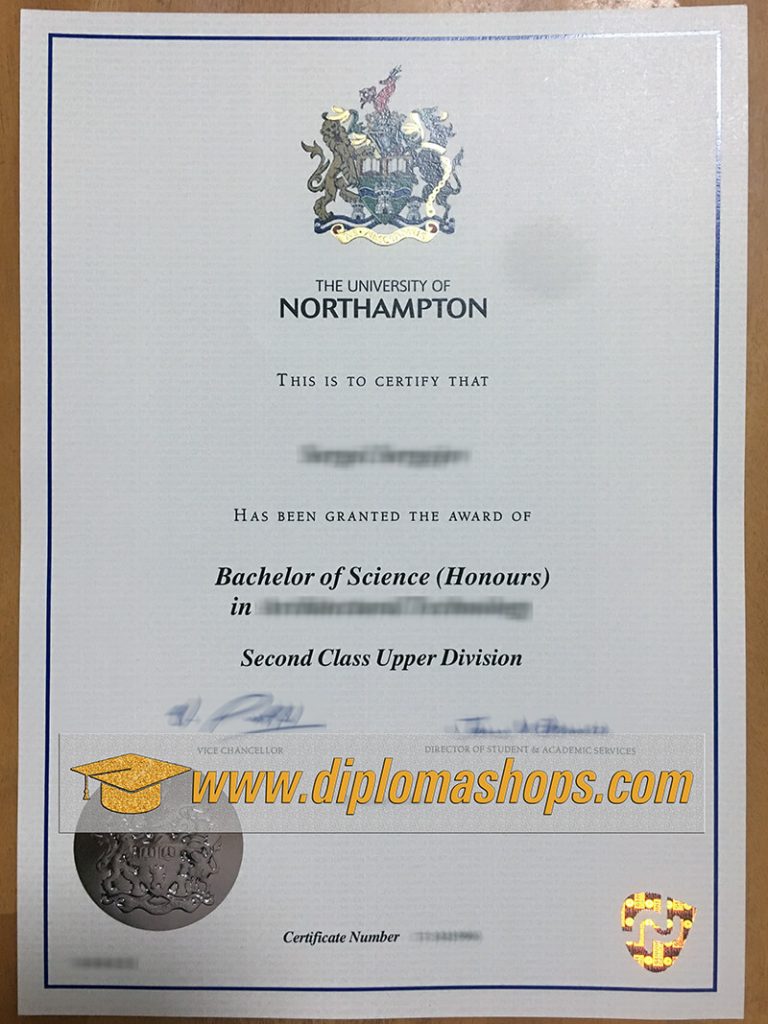 The University of Northampton fake certificate The University of Northampton fake certificate