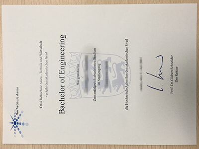 Aalen University diploma certificate