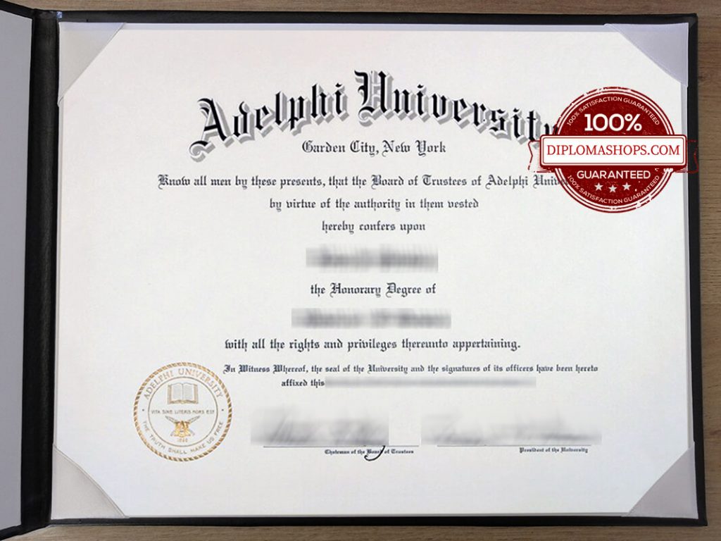 fake Adelphi university diploma