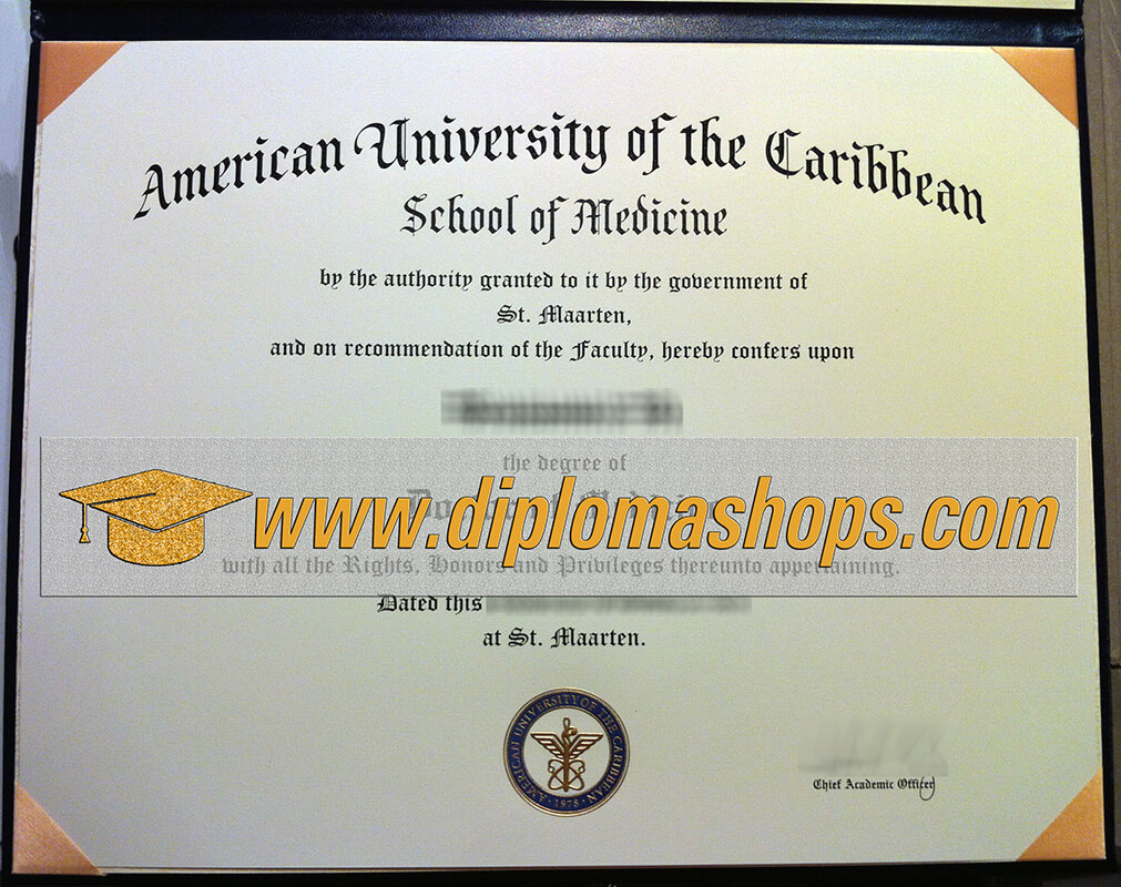 American University of the Caribbean diploma