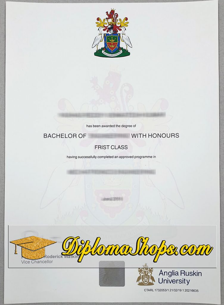fake Anglia Ruskin University certificate
