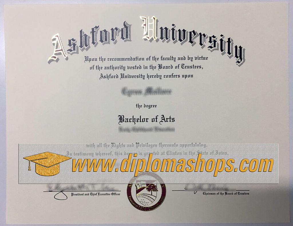 Ashford University diploma
