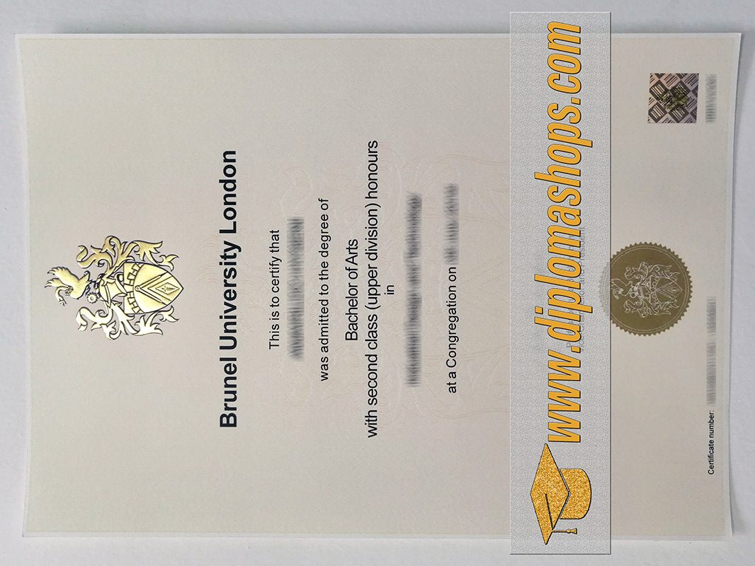 Brunel University London degree certificate