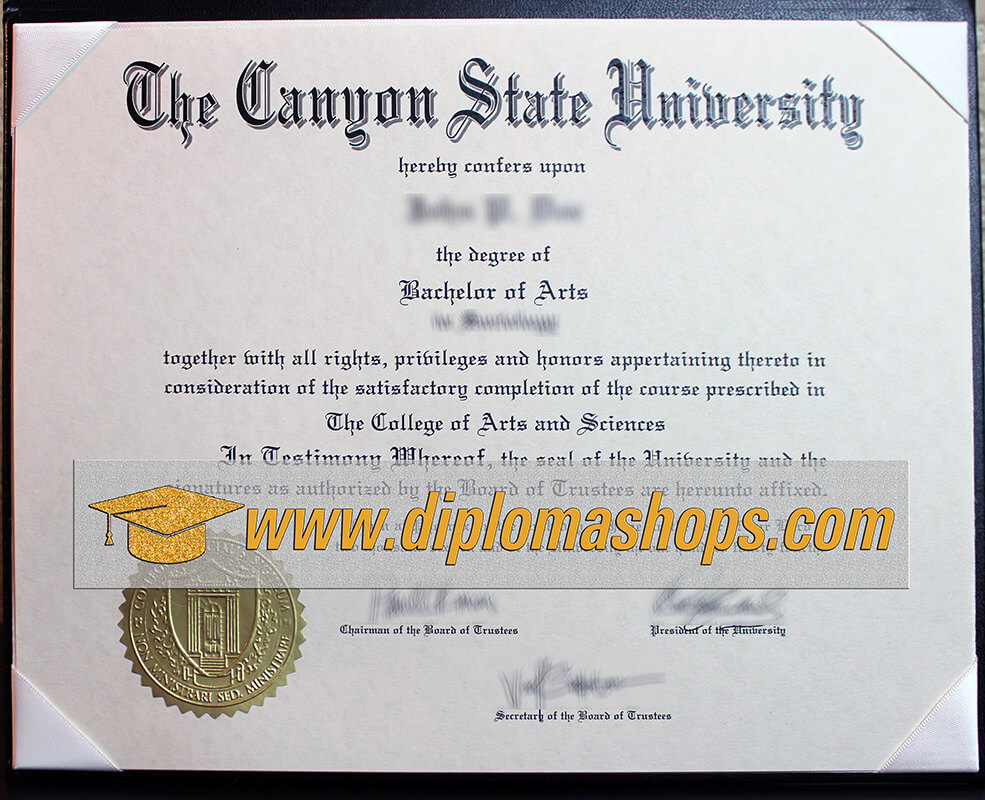 Canyon State University fake diploma