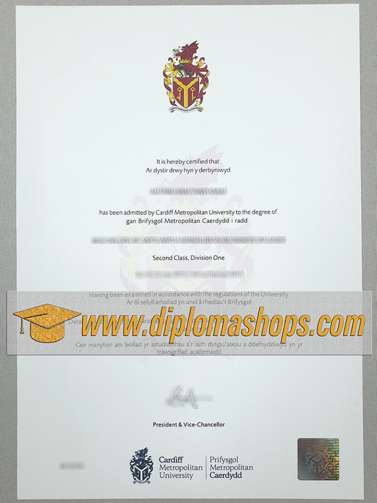 Cardiff Metropolitan University fake diploma
