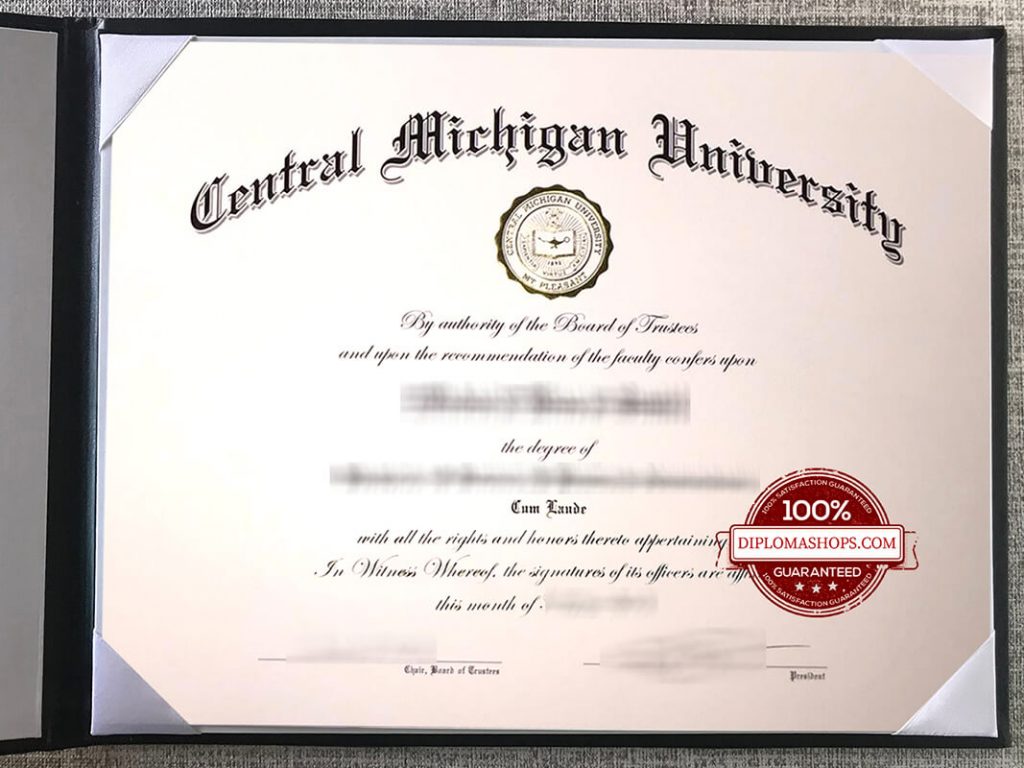 fake Central Michigan University diploma