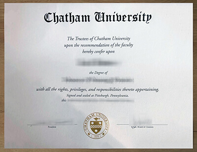 fake Chatham University diploma