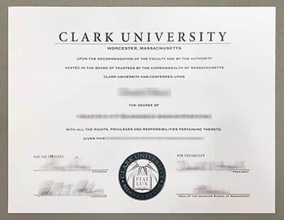 Clark University diploma