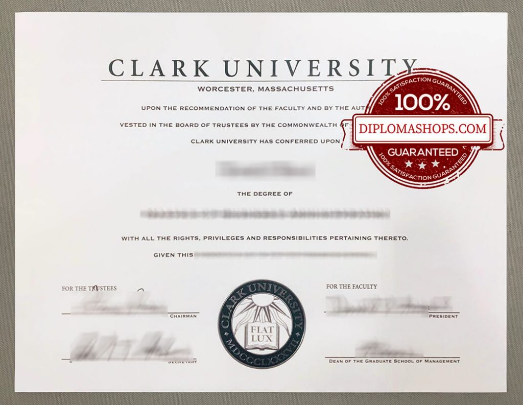 Fake Clark University Diploma Fake Clark University Diploma Certificate, Fake Clark University degree