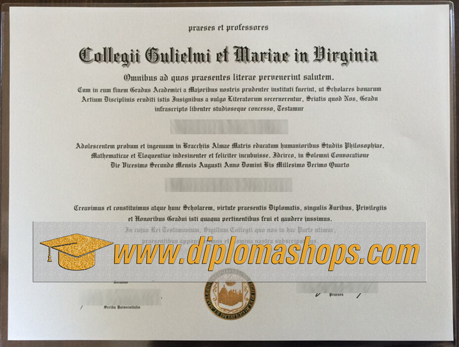 College of William & Mary fake diploma College of William & Mary diploma