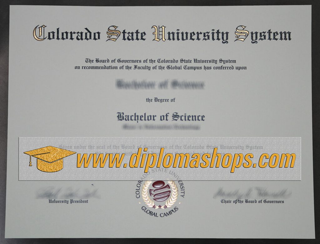 Colorado State University diploma Colorado State University diploma