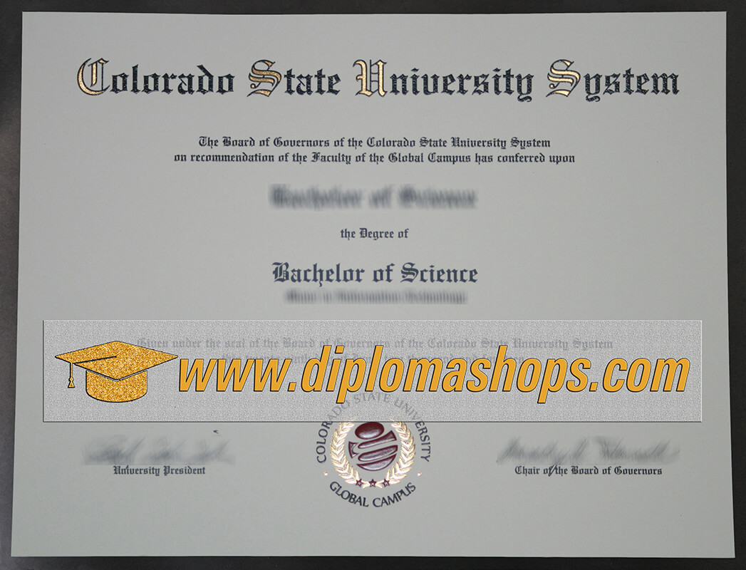 Colorado State University diploma