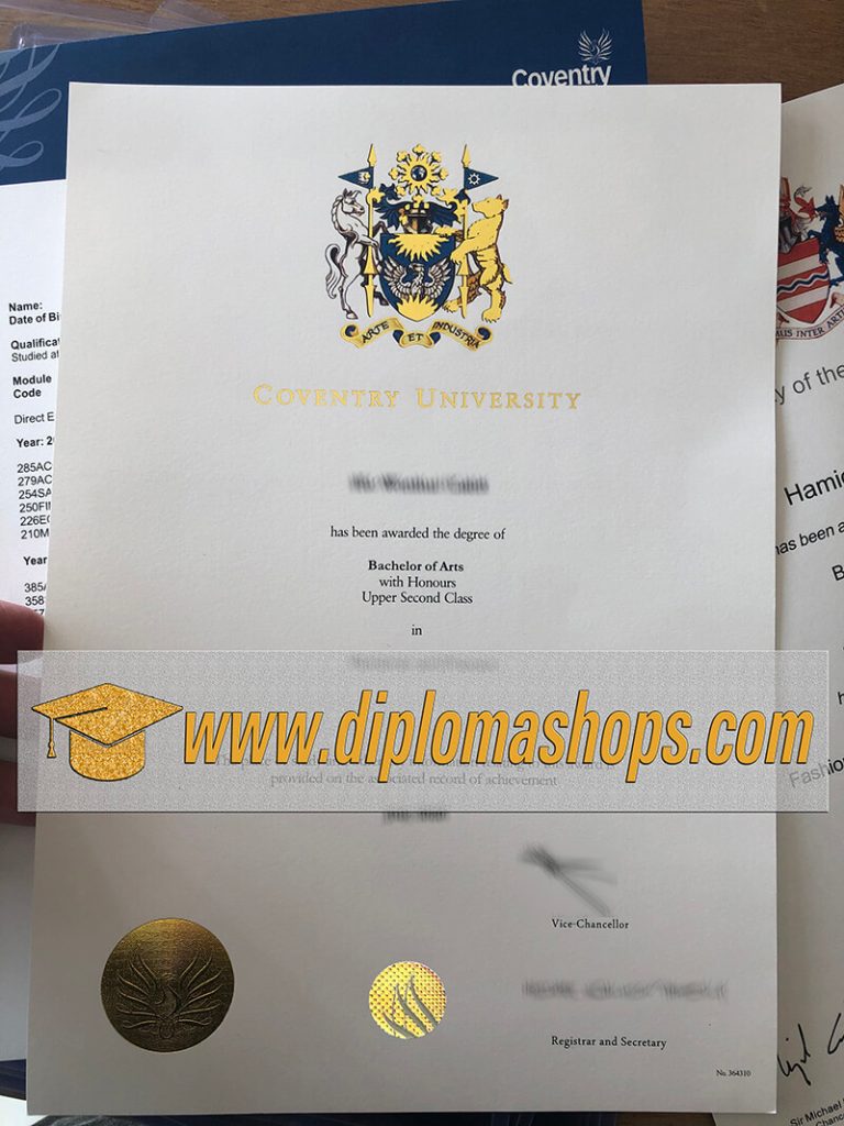 Coventry University fake degree certificate