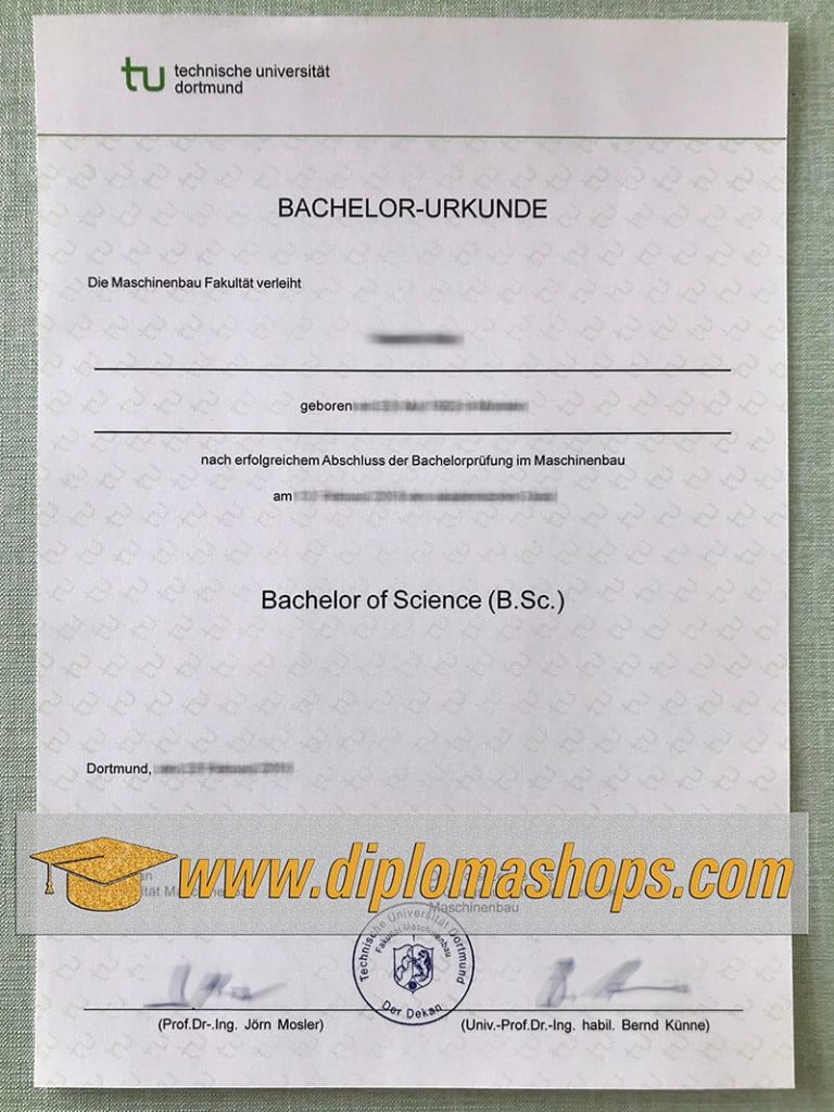 Dortmund university of technology fake diploma