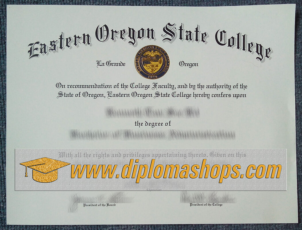Eastern Oregon State College diploma
