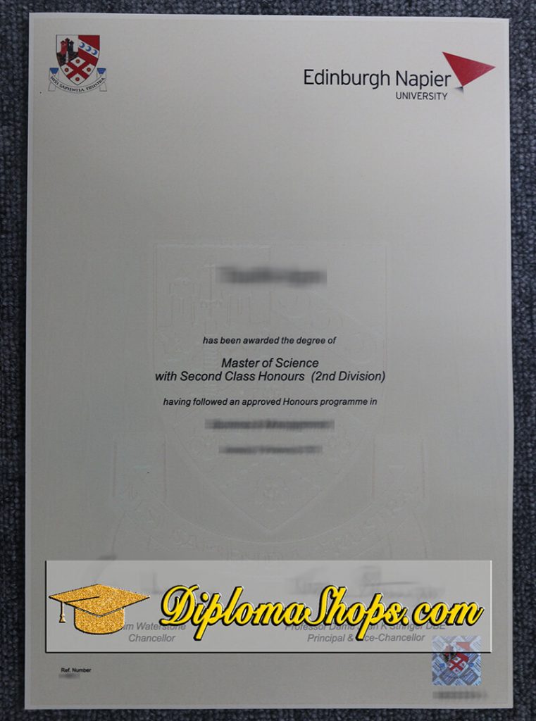 fake Edinburgh Napier University certificate