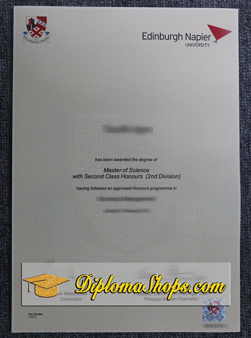 Make a Fake Edinburgh Napier University Degree in Scottish