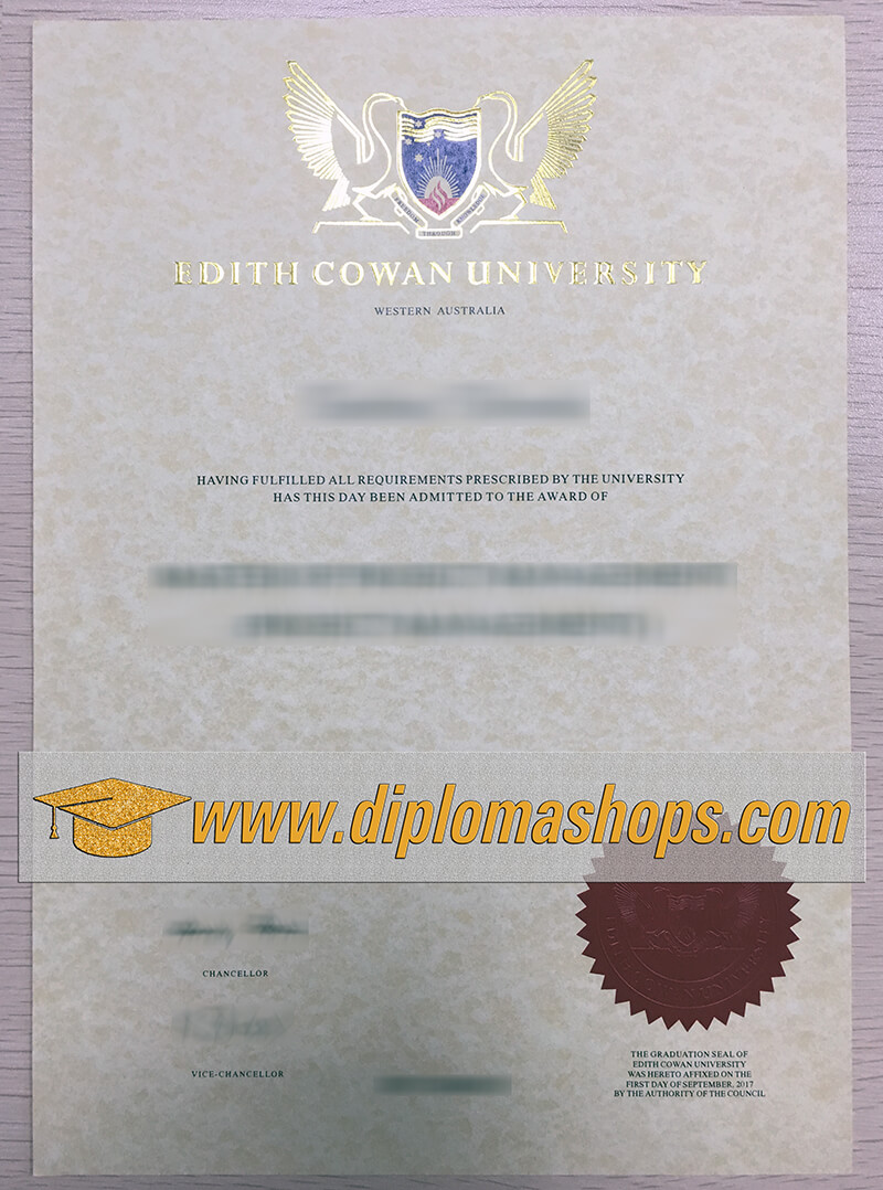 Fake Edith Cowan University diploma