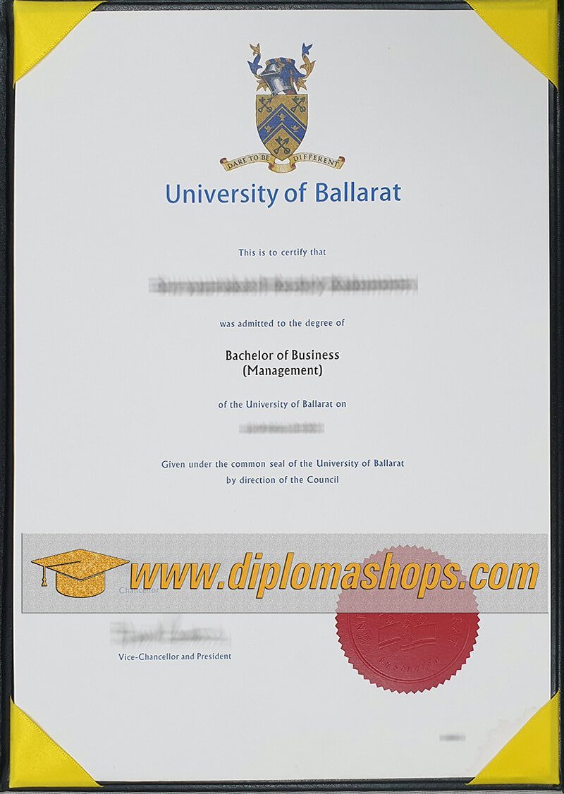 Fake University of Ballarat diploma