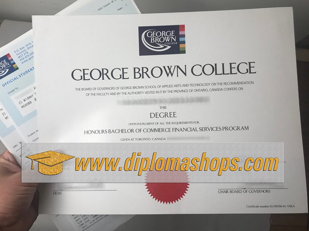 George Brown College fake diploma