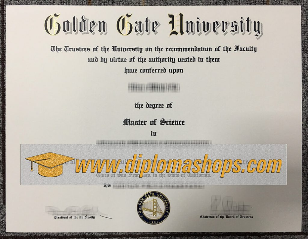 Golden Gate University diploma Golden Gate University diploma