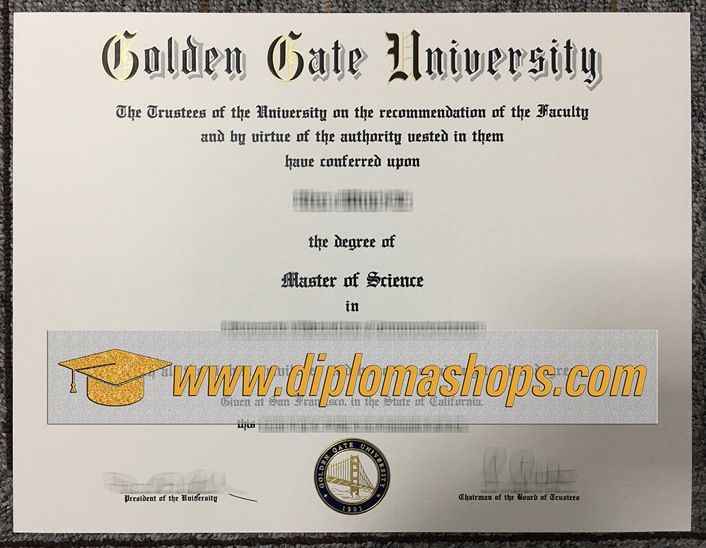 Golden Gate University diploma