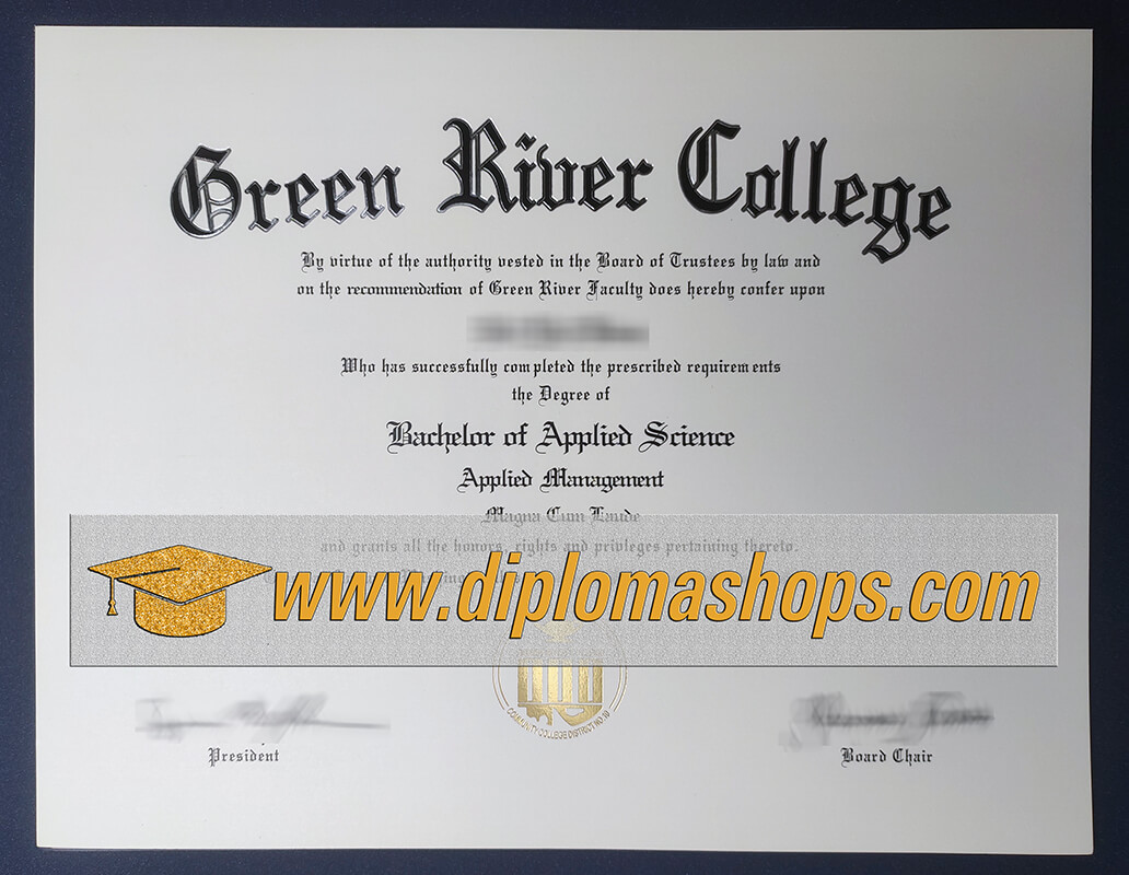 Green River College diploma certificate