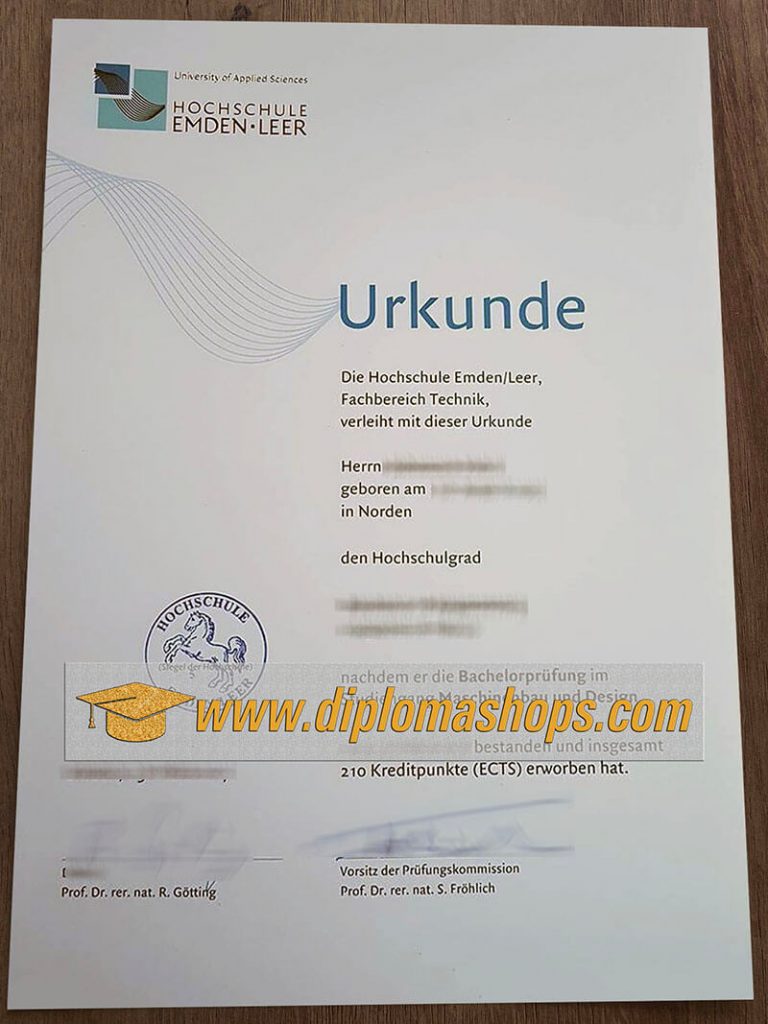 fake Hochschule Emden Leer Diploma certificate