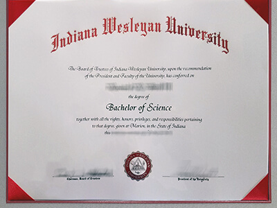 Indiana Wesleyan University diploma