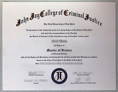 John Jay College Criminal Justice diploma