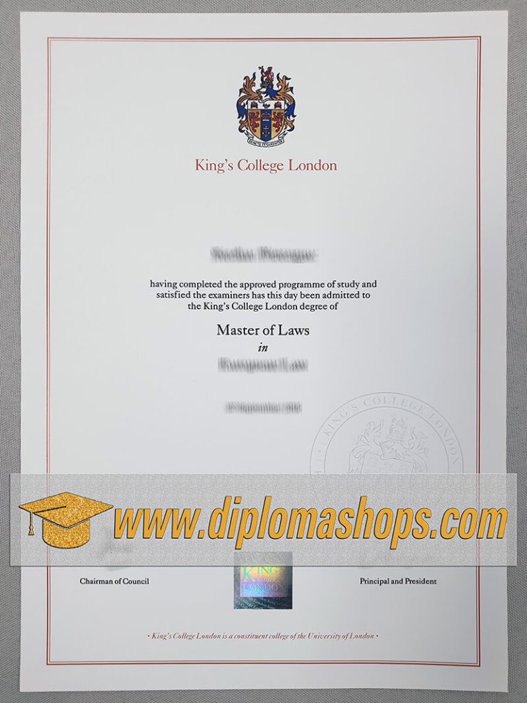 King's College London fake degree certificate