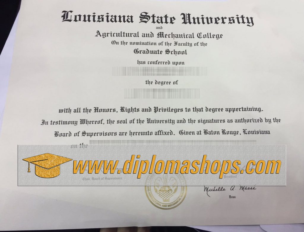 Louisiana State University diploma