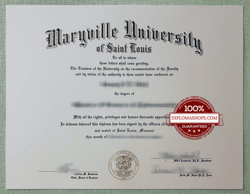 fake Maryville University of Saint Louis diploma