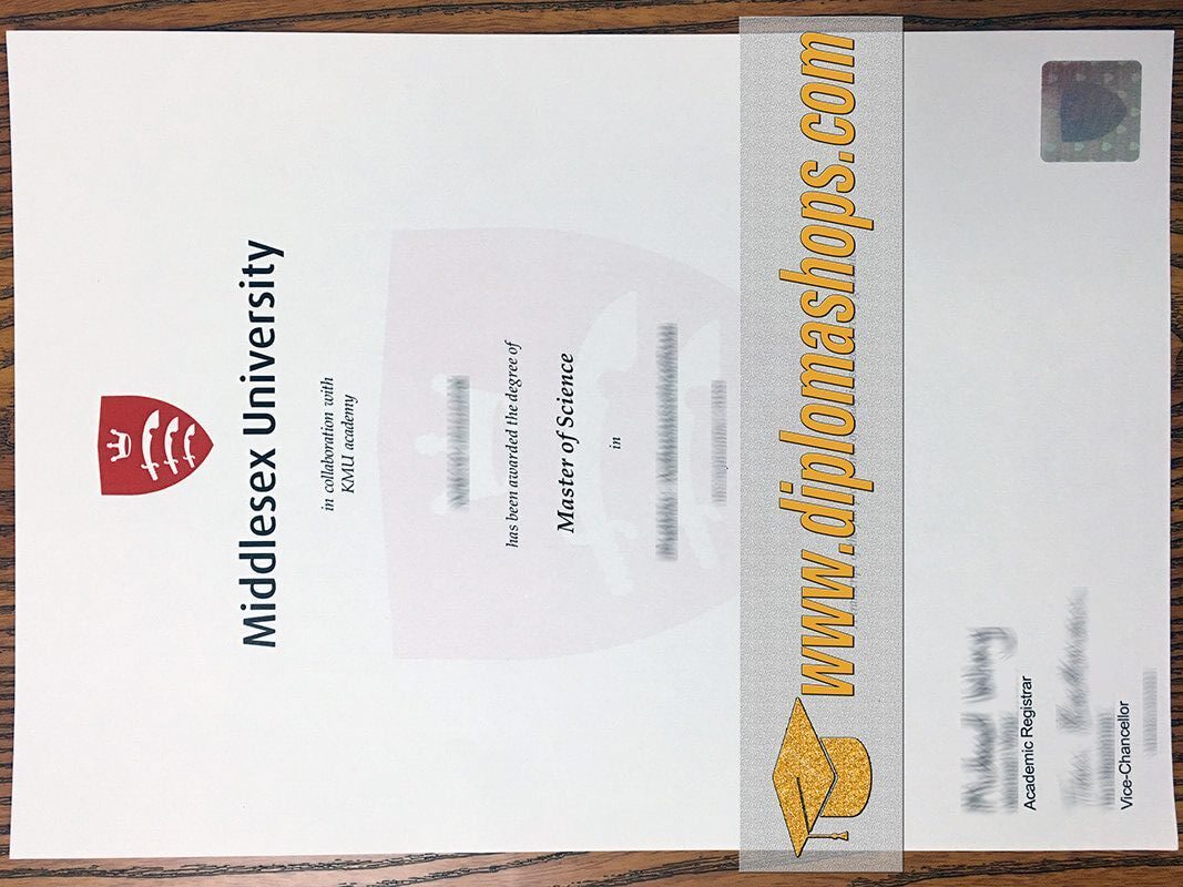 Middlesex University degree certificate