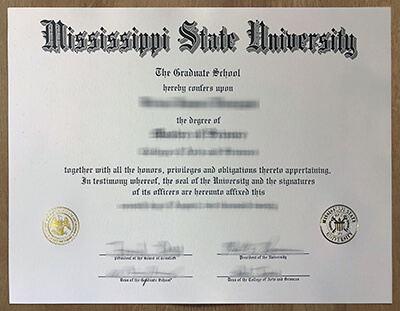 Mississippi State University diploma