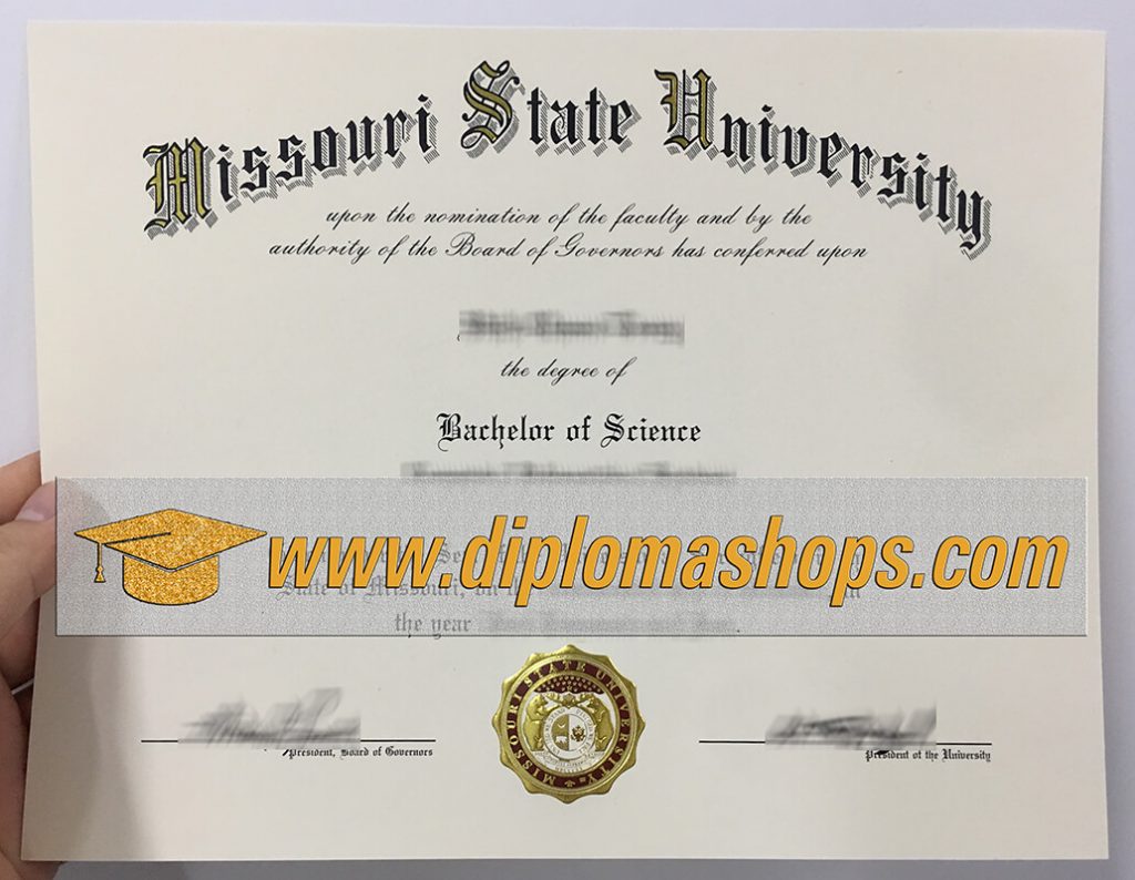 Missouri state university diploma certificate MissouriState University diploma certificate