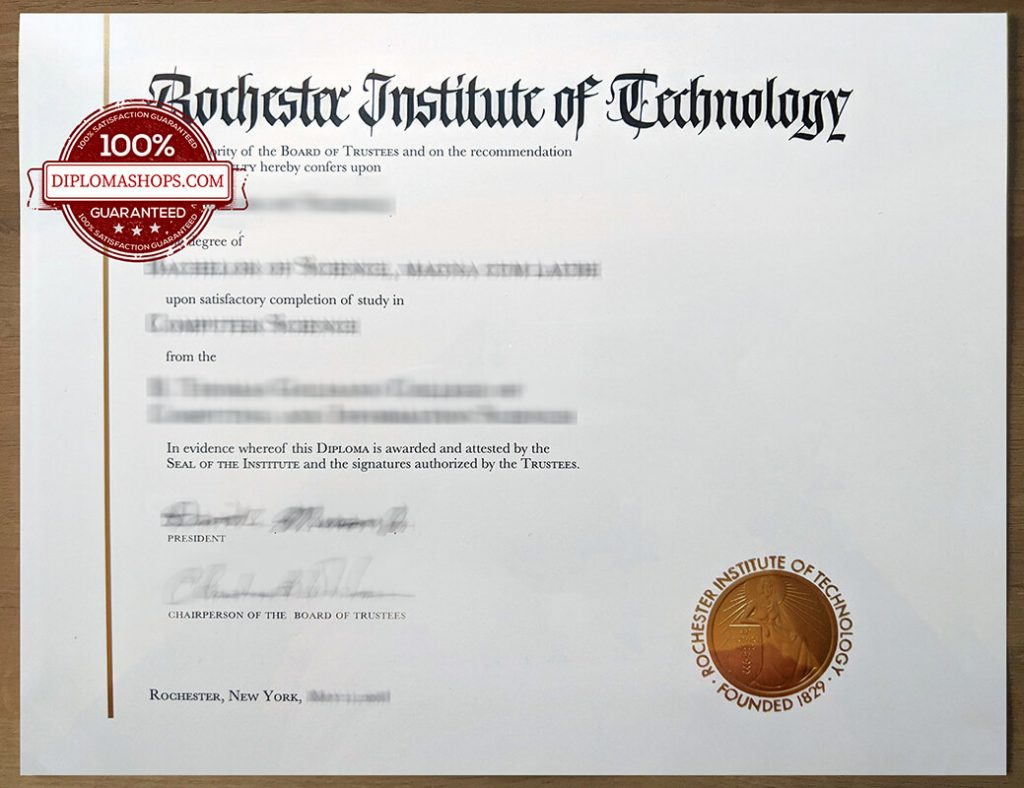 fake Rochester Institute of Technology diploma