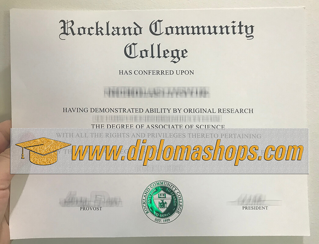 Rockland Community College diploma certificate