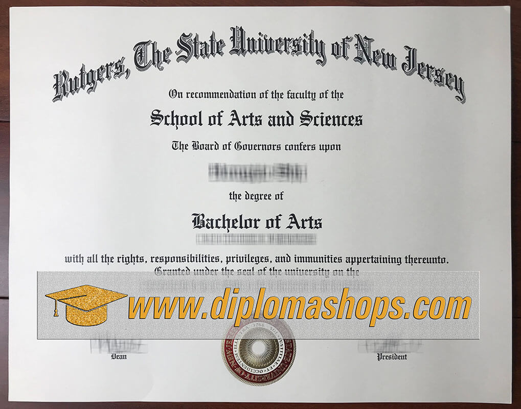 Rutgers University diploma