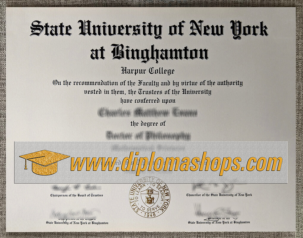 State University of New York at Binghamton diploma