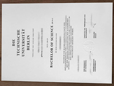 Technische Universität Berlin diploma certificate