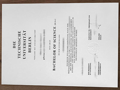 Technische Universität Berlin diploma certificate