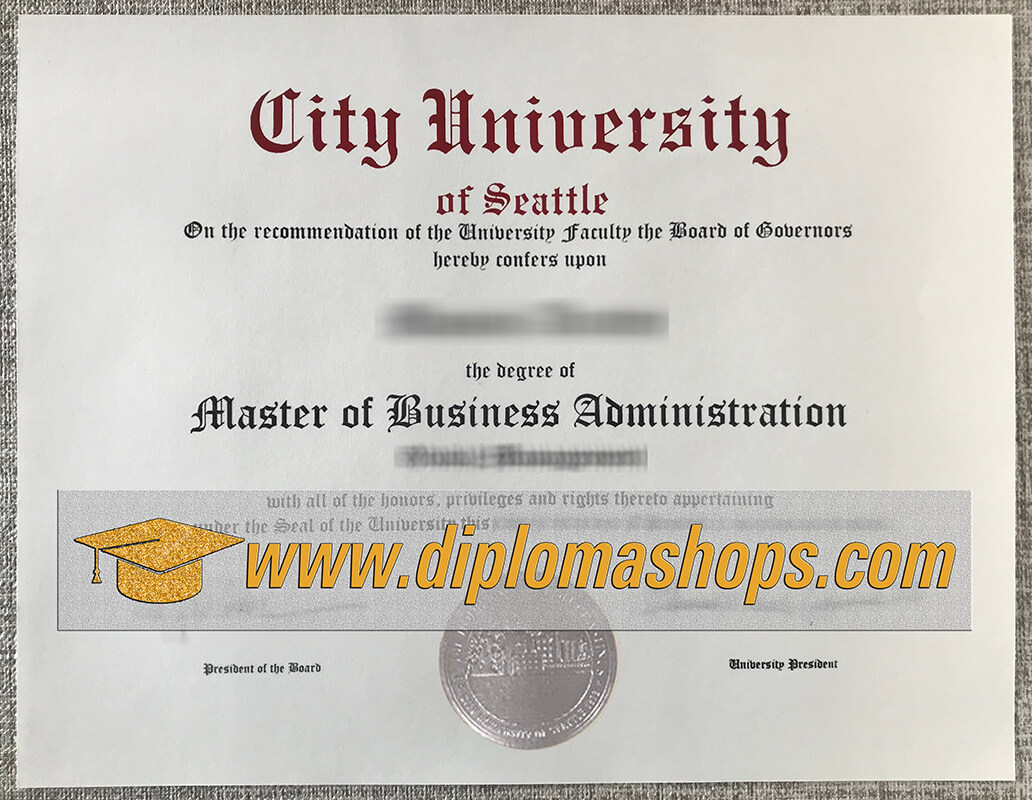 The City University of Seattle diploma