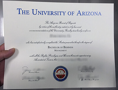 The University of Arizona diploma