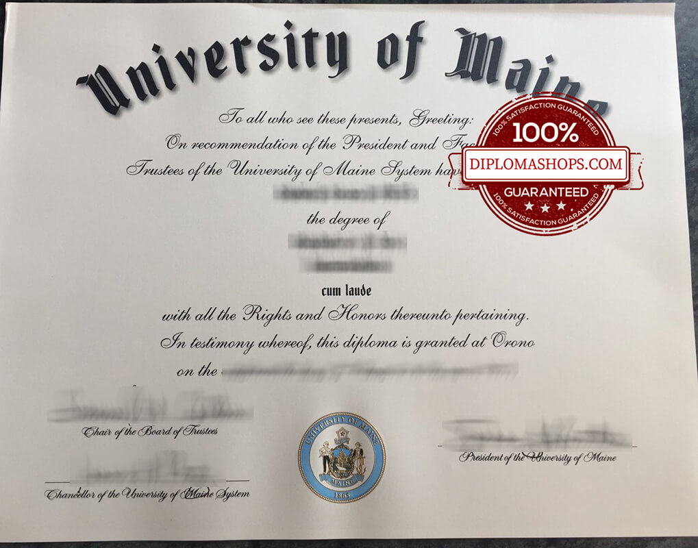 fake The University of Maine diploma