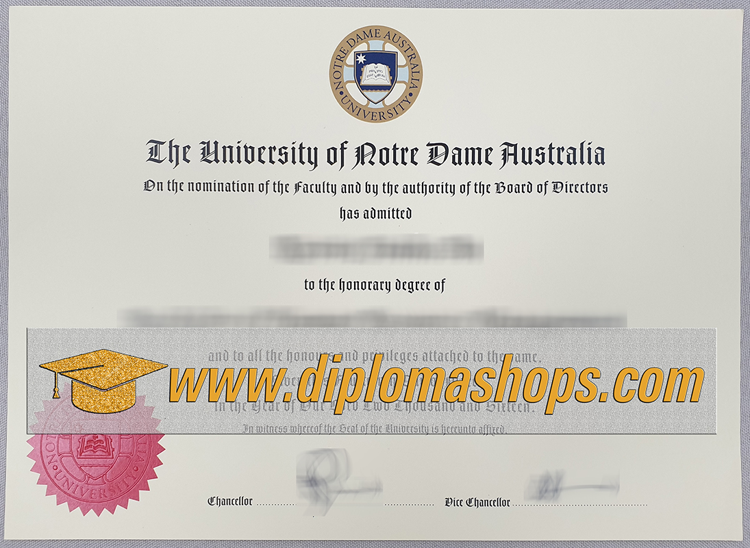 The University of Notre Dame Australia fake diploma