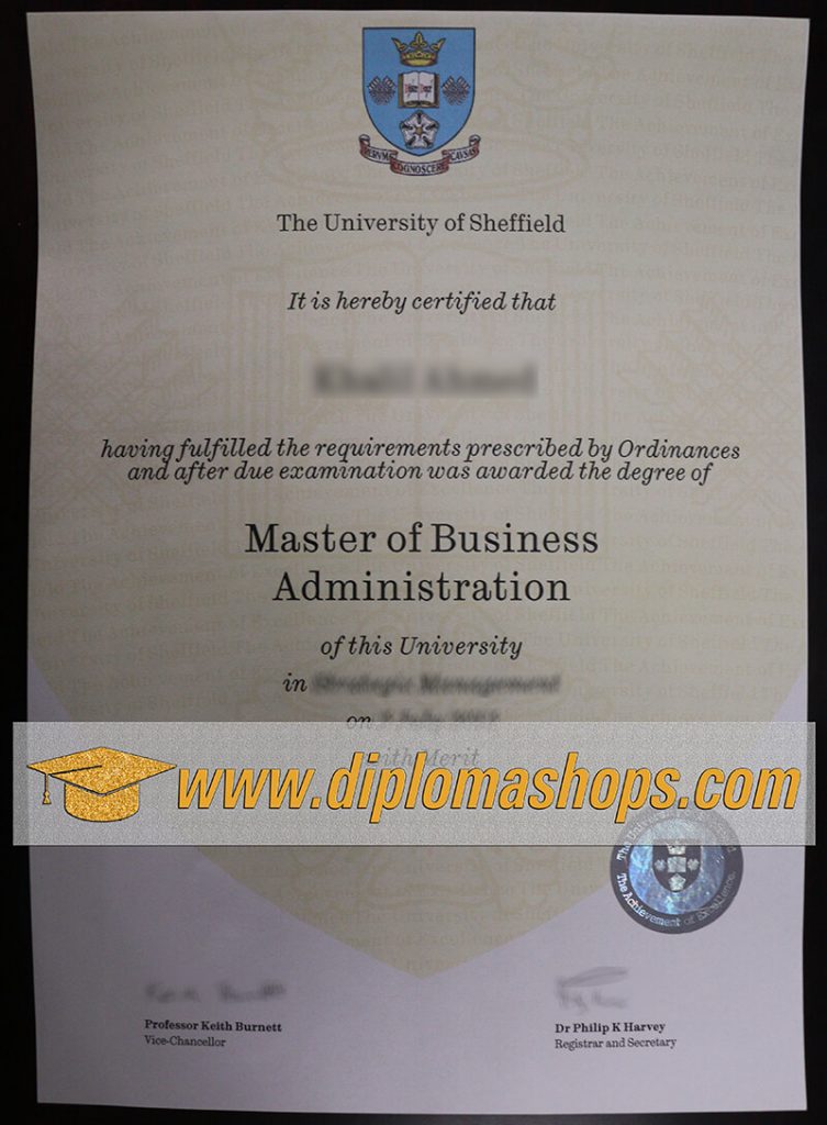 The University of Sheffield degree