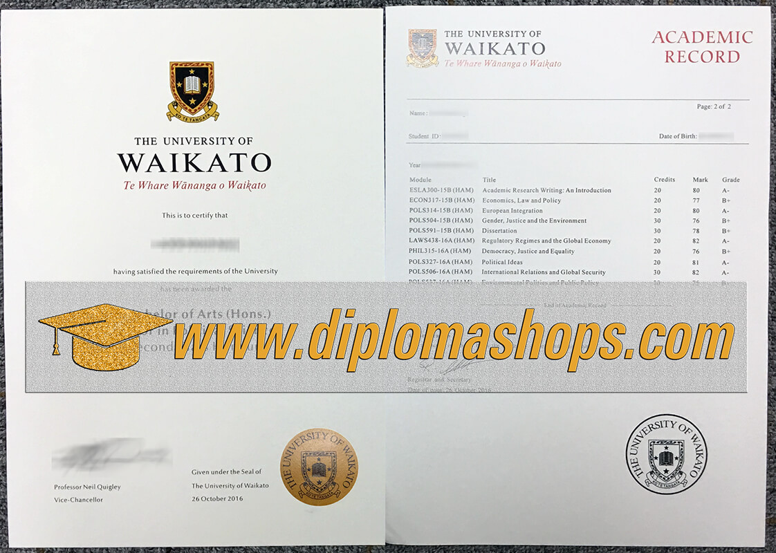 The University of Waikato diploma